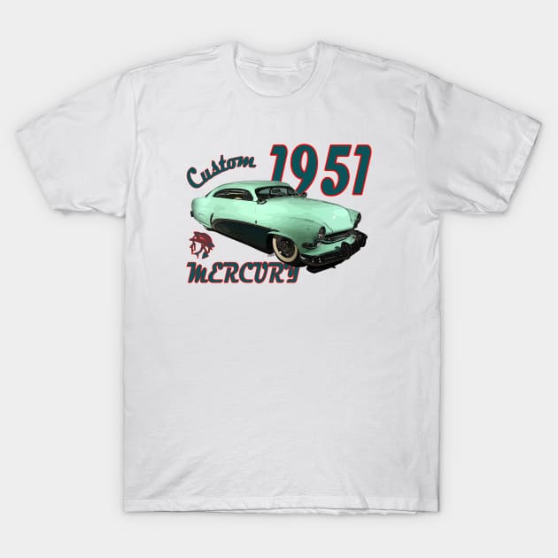 1951 Hirohata Mercury Custom Leadsled by Barris Kustoms T-Shirt by hotroddude